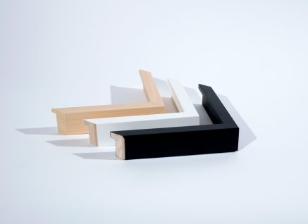 Natural, White, and Black frame corners